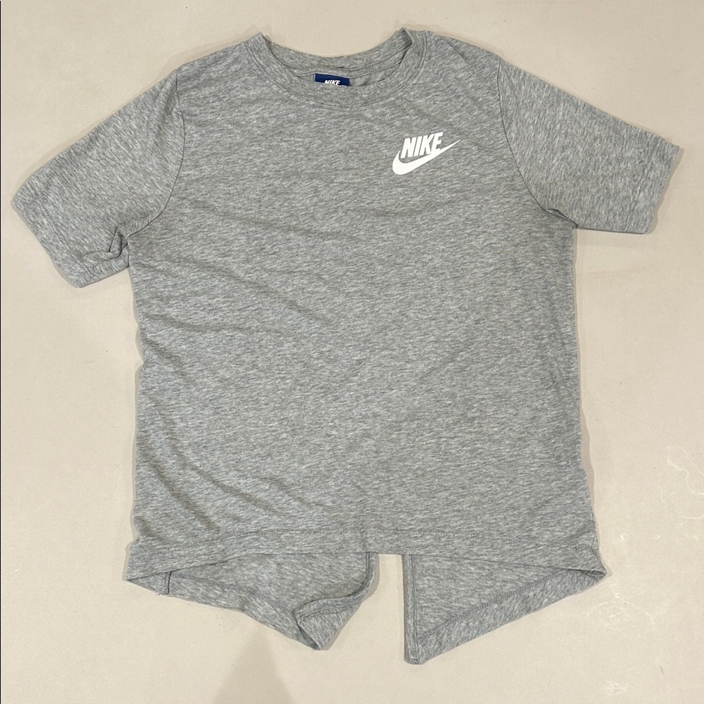 Nike Heather Gray Short Sleeve Logo Tee